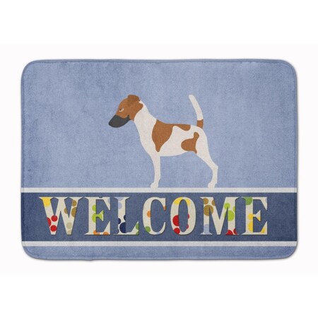 Carolines Treasures Smooth Fox Terrier Welcome Machine Washable Memory Foam Mat BB8279RUG